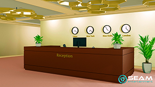 Picture of the reception desk.